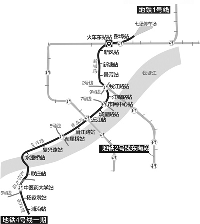 杭州地铁四号线路图图片